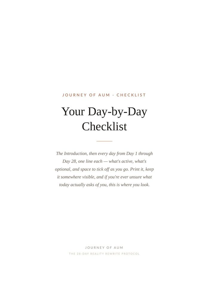Day-by-Day Checklist
