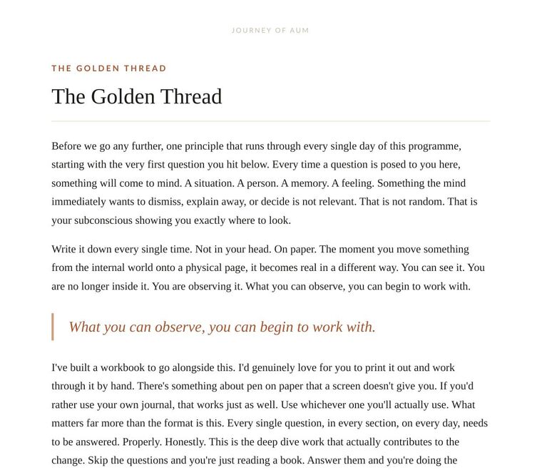 Interior page from the Day 1 guide